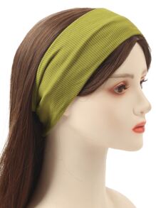 1 dây buộc tóc phong cách giản dị cho nữ - màu xanh lá - Xem 2