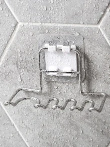 1pc Stainless Steel Wall Mounted Toothbrush Storage Rack, Simple Dustproof Wall Mounted Self Adhesive Toothbrush Storage Organizer Stand Rack For Bathroom Home Bathroom Decor Fall Decor Back To School - Silver - View 4