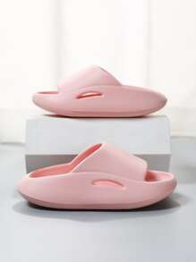 Girls Minimalist Cut Out Slides, EVA Slides Outdoor - Pink - View 4