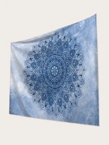 1pc Mandala Pattern Tapestry, Boho Fabric Wall Blanket For Home - Multicolor - View 2