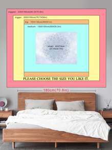 1pc Mandala Pattern Tapestry, Boho Fabric Wall Blanket For Home - Multicolor - View 3