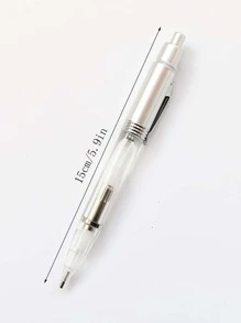 1 cái Bút vẽ tranh kim cương, Bút điểm mũi khoan bằng nhựa hiện đại có đèn - Bạc - Xem 2