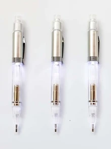 1 cái Bút vẽ tranh kim cương, Bút điểm mũi khoan bằng nhựa hiện đại có đèn - Bạc - Xem 3