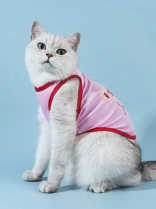 PETSIN 1入組鳳梨印花寵物背心適用於貓和狗狗適合夏天 - 彩色 - 查看 3