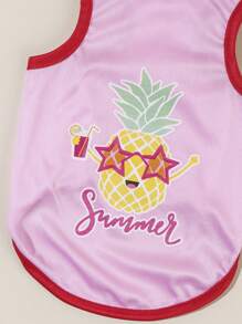 PETSIN 1入組鳳梨印花寵物背心適用於貓和狗狗適合夏天 - 彩色 - 查看 6