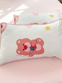 4pcs/set Floral Pattern Duvet Cover Set Without Filler, Modern Polyester Breathable Duvet Cover Set (1pc Comforter Cover, 2pcs Pillowcase & 1pc Flat Sheet), For Home - Multicolor - View 9