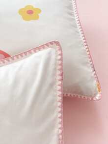 4pcs/set Floral Pattern Duvet Cover Set Without Filler, Modern Polyester Breathable Duvet Cover Set (1pc Comforter Cover, 2pcs Pillowcase & 1pc Flat Sheet), For Home - Multicolor - View 11