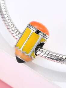 1pc Fashionable Pencil Design Silver DIY Bead For Women For DIY Jewelry Making - Silver - View 2