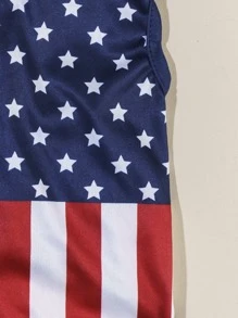 PETSIN 1入組獨立日星星印花寵物背心適用於貓和狗狗適合夏天 - 彩色 - 查看 5