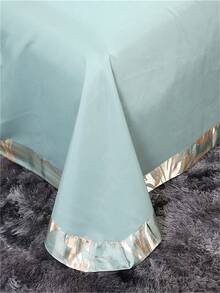 4pcs/set Scroll Pattern Duvet Cover Set (1pc Comforter Cover, 2pcs Pillowcase, 1pc Flat Sheet), European Style Polyester Bedding Set For Home - Green - View 3