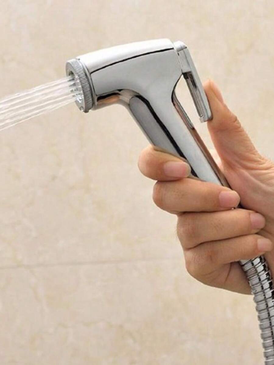 3pcs Shower Head & Pipe & Support Set - Silver - View 1