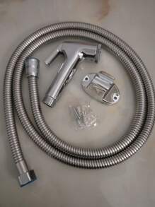 3pcs Shower Head & Pipe & Support Set - Silver - View 4