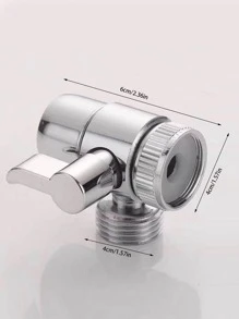 1pc Faucet External Diverter - Silver - View 5