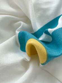 4 piezas / set de funda nórdica con patrón floral y dinosaurio de dibujos animados sin relleno, Set de funda nórdica transpirable de poliéster moderno (1 funda de edredón, 2 fundas de almohada y 1 sábana encimera), para el hogar - Multicolor - Ver 6