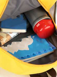 Niños Mochila clásica con estampado de dibujos animados para escuela - Multicolor - Ver 7