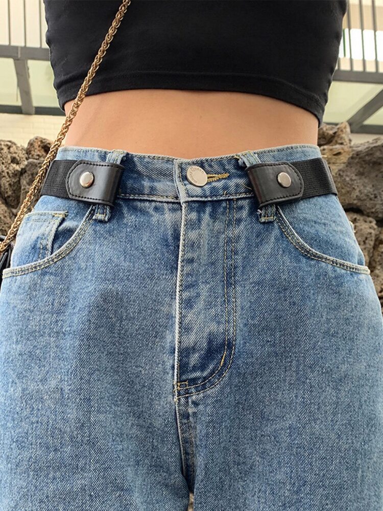 1pc Women Minimalist Casual Elastic Belt, For Decoration