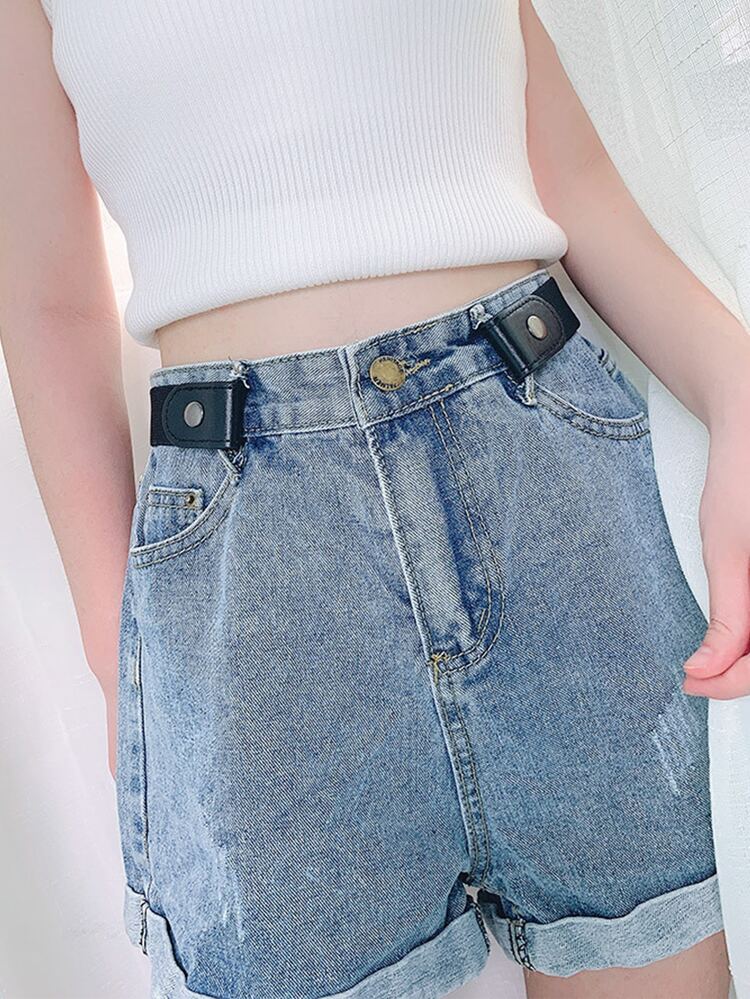 1pc Women Minimalist Casual Elastic Belt, For Decoration