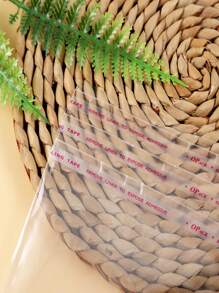 100pcs Clear Packaging Bag, Simple Plastic Reusable Gift Wrapping Bag For Party, Holiday - Clear - View 3