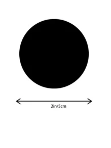 120pcs Black Round Label Sticker - Black - View 2