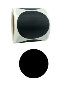 120pcs Black Round Label Sticker - Black - View 3