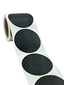 120pcs Black Round Label Sticker - Black - View 4