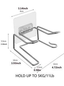 1入組不銹鋼吹風機支架壁掛式自粘浴室吹風機架