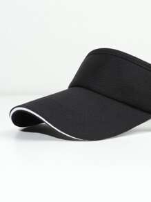 1pc Unisex Golf Sun Cap With Adjustable Size And Breathable Mesh Design, Compatible With Golfing, Traveling, And Daily Wear - Black - View 3