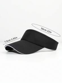 1pc Unisex Golf Sun Cap With Adjustable Size And Breathable Mesh Design, Compatible With Golfing, Traveling, And Daily Wear - Black - View 4