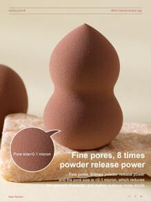 2pcs Makeup Sponge - Coffee Brown - View 5