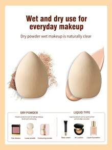 2pcs Makeup Sponge - Beige - View 3