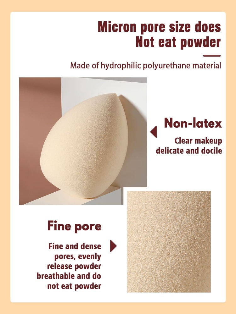 2pcs Makeup Sponge - Beige - View 6