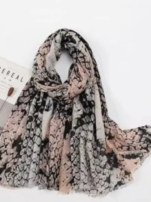 Snakeskin Print Scarf - Multicolor - View 1
