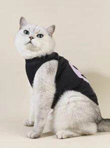 PETSIN 1pc Cartoon Graphic Pet Tank For Cat And Dog For Summer - Multicolor - View 3