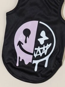 PETSIN 1pc Cartoon Graphic Pet Tank For Cat And Dog For Summer - Multicolor - View 6