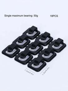 18pcs Cable Fixed Buckle, Simple PP Data Line Storage Holder For Household - Black - View 2