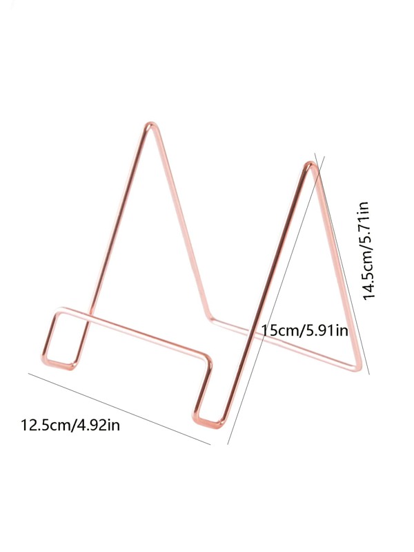 1pc Metallic Book Stand, Simple Multipurpose Desktop Book Stand For