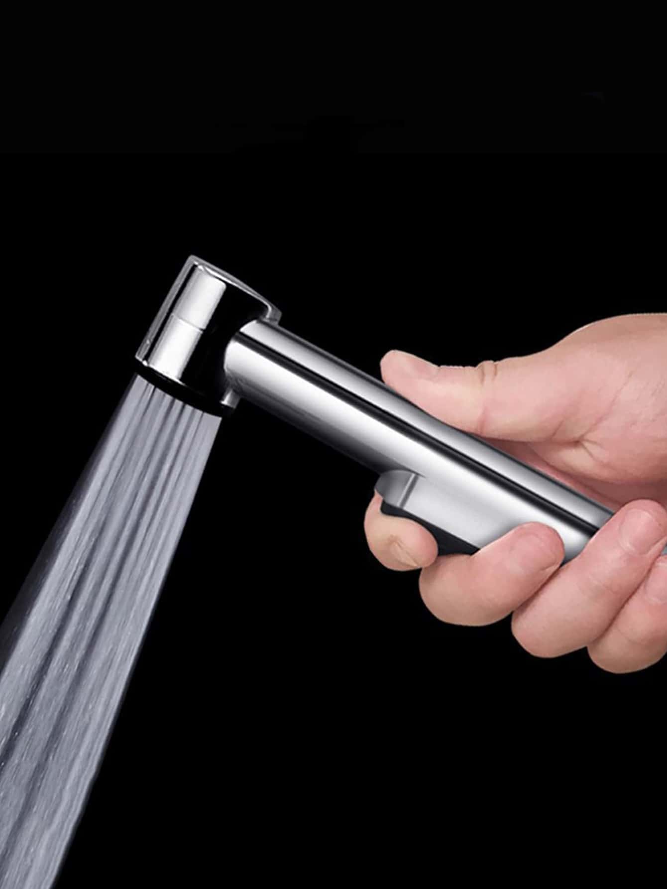 1pc Toilet Spray Flusher - Silver - View 1