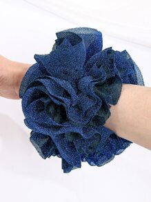 1 cái Phụ nữ thiết kế hoa lấp lánh buộc tóc thời trang để trang trí tóc - Xanh đậm - Xem 2