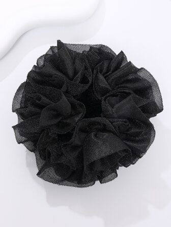 1pc Women Glitter Flower Design Fashionable Hair Tie For Hair Decoration Elegant Valentine's Day Ponytail Holders Hair Elastics Hair Rubber Bands Scrunchies Hair Rope Elastic Hair Tie, Hair Bobbles Hair Accessories