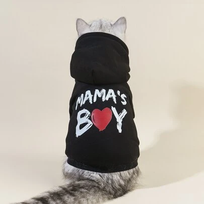 PETSIN 1pc Letter Graphic Pet Hoodie