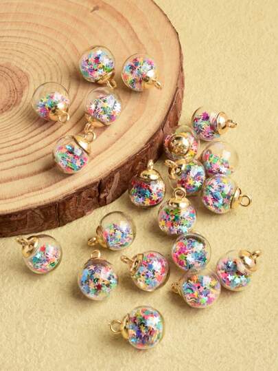 20pcs/set Fashion Star Detail Round Ball DIY Pendant For Women For DIY Jewelry Making