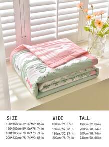 1入組愛心和字母圖案被子,現代織物床單 - 彩色 - 查看 2