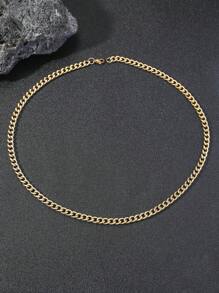 1 Miếng Thời trang Tối giản Vòng cổ dây  Cho nam giới Để Trang Trí Hàng Ngày , Thép không gỉ Đồ trang sức Đối với Đồ trang sức Qủa tặng - Vàng - Xem 3