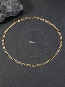 1 Miếng Thời trang Tối giản Vòng cổ dây  Cho nam giới Để Trang Trí Hàng Ngày , Thép không gỉ Đồ trang sức Đối với Đồ trang sức Qủa tặng - Vàng - Xem 4