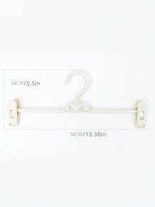 5pcs Plastic Rotating Clothes Hangers With Non-Slip Clips For Pants/Home Storage, Beige - Beige - View 5