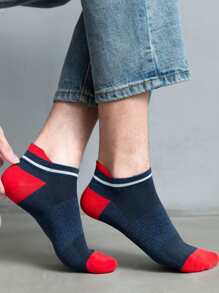 5雙男士字母圖案短襪