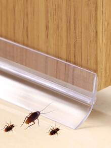 1pc Clear Door Sealing Strip, Simple Clear PVC Door Strip For Household - Clear - View 2