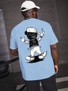 Manfinity EMRG Áo thun & Áo lót Nam Hoạt hình Giải trí - Màu xanh nhạt - Xem 1