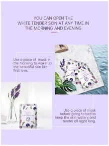 5 piezas Hoja facial lavanda refinación de poro - Blanco - Ver 4