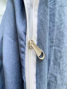 4入組套無填充物漸變色被套1入組被套和1入組床單和2入組枕套現代滌綸家居床上用品套裝 - 藍色 - 查看 5